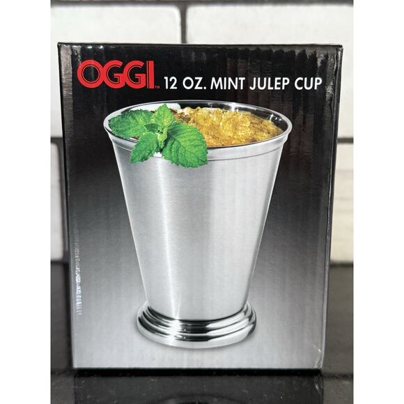 OGGI - Set of 6 - Mint Julep Cup Stainless Steel‎ Kentucky Derby Drink 12oz NIB - Picture 2 of 8